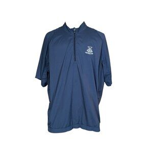 Adidas Men's Climaproof Lined Navy Golf 1/4 Zip Windbreaker Pullover 2XL NCR CC